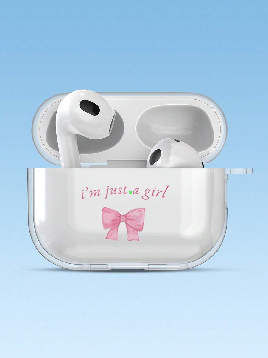 1 chiếc ốp tai nghe in 2D chữ viết tay "I'm Just A Girl", phong cách thời trang, đa năng, cá tính, sáng tạo và bí ẩn, thích hợp làm quà tặng cho bạn gái, bạn thân, vợ, người yêu, dì, sếp, chị gái, bạn cùng lớp, giáo viên, quà sinh nhật/ngày lễ, ốp bảo vệ trong suốt, mềm mại, tương thích với 2/3/4/Pro/Pro2/Pro3 - Trong sáng - Xem 1