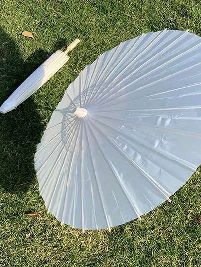 1pc/6pcs/10pcs High Quality Western/European Style Wedding Decoration Prop Umbrella, Handpainted DIY Craft Material Painting Coloring White Umbrella (More Available In-Store)