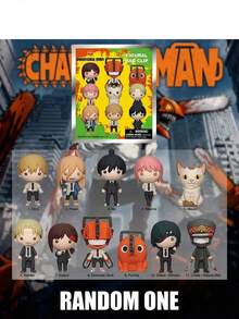 Crunchyroll Bộ quà tặng sưu tầm anime chính hãng "" gồm mặt dây chuyền hình nhân vật 3D, bao gồm Denji, Power, Aki, Makima, Pochita và các nhân vật khác. - Nhiều màu - Xem 8