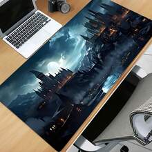 1pc Dark Castle Super Cool Large Gaming Mouse Pad, Thick Desk Mat, Non-Slip Rubber Material Mouse Pad, Great Gift For Friends - Dark Night Castle - View 15