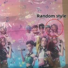 1pc/2pcs/3pcs K-Pop Monster Party Disposable PE Tablecloth, Girl Group Theme Birthday Tablecloth, Random Styles - Multicolor - View 6