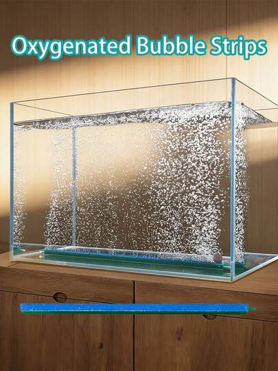 1 st effektiv akvariebubbelstripspridare, syresättningstillbehör för akvariehälsa, vattenväxter och sötvattensakvarier – enkel installation, robust luftstensstång