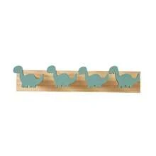 1pc Dinosaur Wall Hook Rack, Creative Home Wall Decor, Nordic Style Dinosaur Coat Hook, Children's Room Clothes Hanging Rack - Green Brachiosaurus - View 7