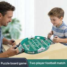 大型桌面足球桌，适合儿童，双人桌面足球游戏，亲子互动足球玩具，迷你桌面足球，减压桌面游戏，派对娱乐 - 彩色 - 查看 3