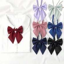 1 chiếc nơ cài cổ bằng vải polyester trơn màu dành cho nữ, có thể điều chỉnh kích cỡ, phù hợp để phối đồ hàng ngày, phong cách JK, hẹn hò và các dịp khác. - Nhiều màu - Xem 5