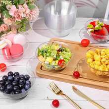 12/50/75pcs Transparent Dessert Bowls And Plastic Bowls, Suitable For Desserts, Soups, Salads, Ice Creams, Party Catering, Weddings, Picnics, And Home Or Event Parties - Clear - View 7