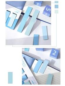 Morandi Color Magnetic Bookmarks, Soft Magnetic Page Clips, Solid & Color Block Design Reading Markers, 4 Styles Stationery For Students & Book Lovers - Rectangle - View 9