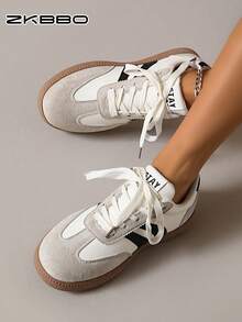 ZKBBO Giày bệt nữ, giày thể thao đi bộ, giày sneaker cổ điển nhẹ và thoải mái. - Màu be - Xem 3