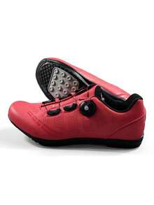 男士专业骑行鞋，橡胶外底自行车鞋，舒适内衬，耐用鞋面，时尚设计，适合户外骑行 - 紅色 - 查看 7