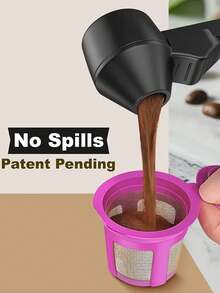 1 pieza Cuchara de café de doble función con nivelador y embudo incorporados; una cuchara medidora recargable para cápsulas; y una cuchara medidora para polvo de proteínas. - Negro - Ver 8