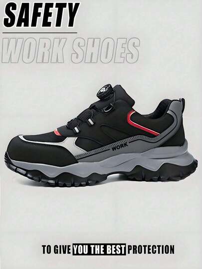 Men's Safety Shoes: Breathable Steel Toe Shoes, Lightweight Anti-Puncture EVA Sole Work Shoes, Anti-Pressure Black Durable Work & Training Shoes, Protective Shoes Suitable For Construction Sites, Warehouses, Gardening, Factories, Outdoor Work, Etc. Women's Sports Shoes: Anti-Crush, Hiking, Anti-Slip Travel, Steel Toe Work Shoes, High-Top Construction Site And Daily Wear, Forging Workshop, Safety Shoes