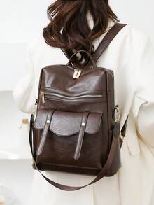 Fashionable Retro Style Large Capacity Women's Backpack, Suitable For Work Commute, Travel, Shopping, Gift - Multicolor - View 9