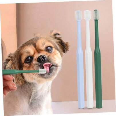 360 Degree Pet Toothbrush For Dogs And Cats, Soft Bristle Oral Care Brush For Tartar Removal And Fresh Breath, Ergonomic Teeth Cleaner