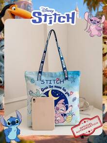 Disney 1 Túi vải canvas đựng đồ in hình hoạt hình Stitch chính hãng, túi đeo vai dung tích lớn, túi mua sắm nhẹ, có thể tái sử dụng – Lý tưởng cho phụ nữ, thanh thiếu niên, người hâm mộ hoạt hình, hoàn hảo cho việc đi lại hàng ngày, mua sắm tạp hóa, đưa đón con đi học, đi biển, tụ họp ngày lễ, chuẩn bị cho năm học mới. - Nhiều màu - Xem 5
