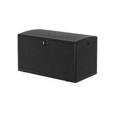 strundghti Large 99 Gallon Outdoor Storage Deck Box, Waterproof Resin Lockable Container For Patio Cushions, Garden Tools And Pool Equipment - Black - View 8