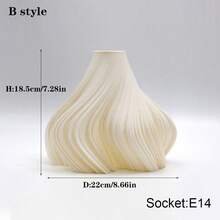 Small 3D Printed Lamp Shade, Nordic Modern Minimalist Dining Room Bedroom French Cream Style Petal ABS Plastic Lamp Shade, E14 Lamp Socket (Comes With Socket Ring), Excluding Power Supply - 3D Lampshade - View 13