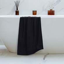 H&R Family Pack 2 Large Bath Towels 100% Cotton Ring Spun Soft Absorbent Towels - Black - View 4