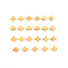 1pc Fashion Classic Cross Initial Cherry Pendants Golden Stainless Steel Bead Chain Bracelets For Women - Yellow Gold - View 4