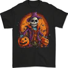 Jack Skeleton Halloween Skull S T-Shirt 100% Cotton - Black - View 1