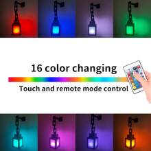 16-Color LED Pixel Lantern | USB-Rechargeable Night Light With Touch Switch & Remote Control - Dual-Use Wall-Mounted/Desktop Lamp, Ideal For Bedroom Or Game Room Decor, Top Gift Choice - A - View 5