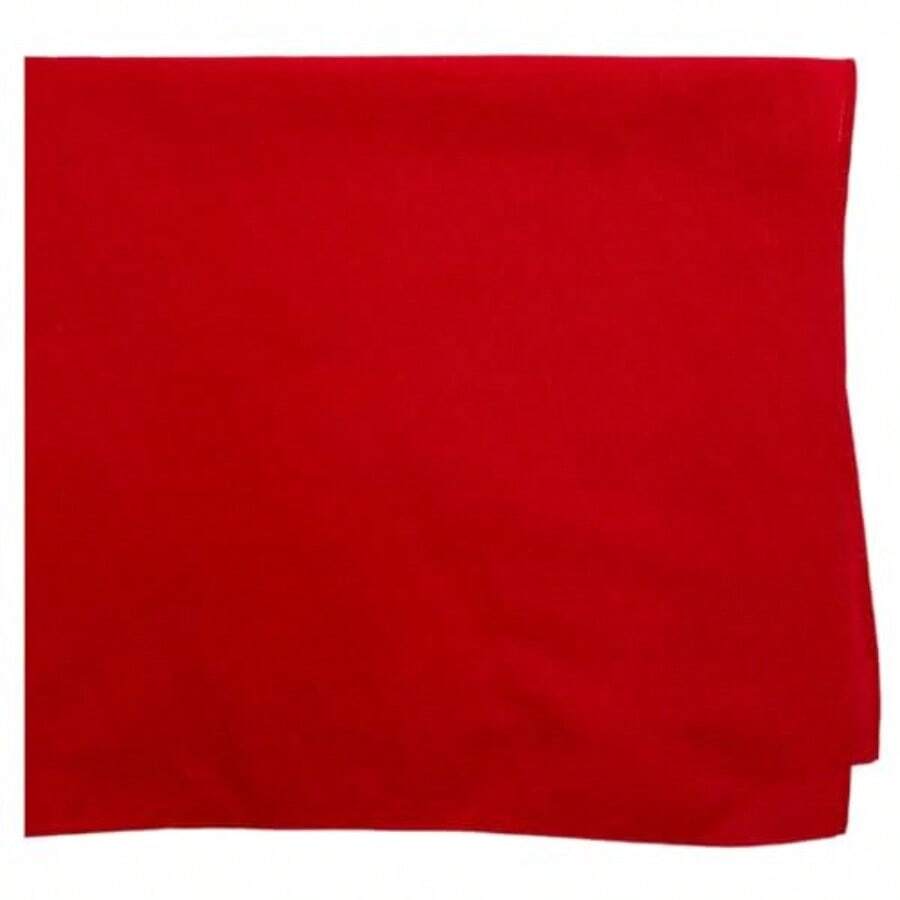 MDSTYLE 100  Solid Color Bandana For Men Women 22 X 22 Handkerchief Headband Scarf - Đỏ - Xem 1