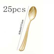 1/5/10/25/50/75/100/150/200/250pcs/Set Dining Tableware Set, Suitable For Buffet, Catering, Party, Kitchen, Home, Wedding, Birthday, Party Supplies And School Use - Gold - View 23