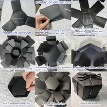 1个爆炸造型相册礼盒，浪漫情侣创意礼物，小企业用品，新奇小物，酷炫装饰，经济实惠，摄影道具 - 彩色 - 查看 8