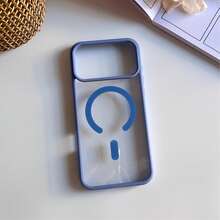 Far-View Blue Magnetic Case For IPhone | Clear Back Case With Magnetic Ring & Shockproof Protective Cover - Far Peak Blue - View 2