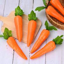 12/6/3pcs Realistic Carrot Decorations, Easter Party Props, Realistic Decorations For Party Events, Freely Combinable, Holiday Party Decor Accessories, Suitable For Home Holiday Decor, Hanging Decorations, Easter Party Supplies - Multicolor - View 3