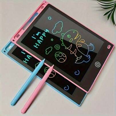 8.5inch Colorful Writing Board - Erasable Drawing Board, Adult Art Toy, Ideal Gift For Easter, Christmas, And Birthdays - Available In Light Blue, Pink, Red, Blue, Black, And Green