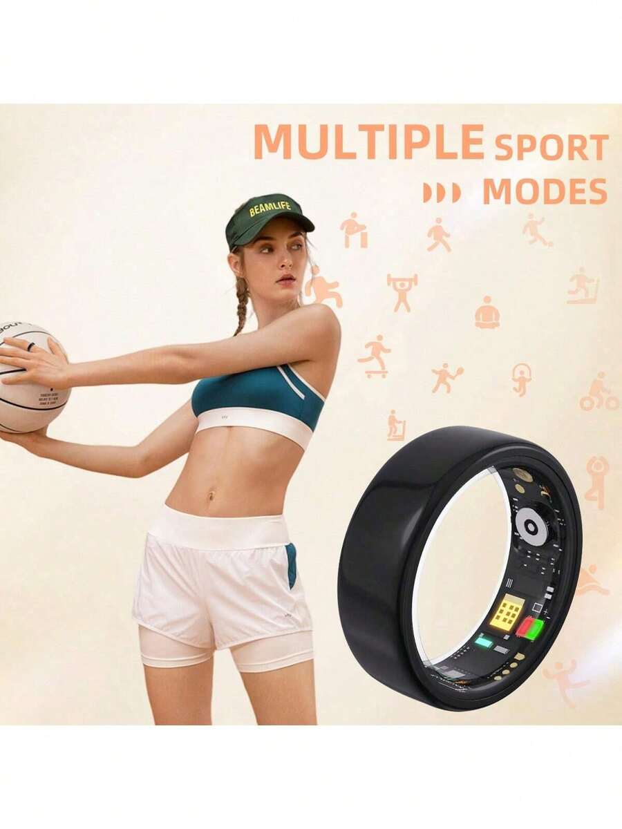 2026 Upgraded Waterproof Smart Ring, Wireless Connection, Multiple Sports Modes, Lightweight As A Feather, Sleep Mode, Pedometer, Comfortable Design, Ideal Gift For Friends - View 1