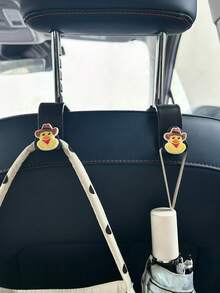 2pcs Duck-Shaped Single Hook, Car Seat Back Hanger Organizer Hooks - Hook Up - View 2