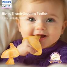 Philips Avent Bionic Thumb Soothing Teether, Baby Anti Bite Hand Soothes Sucking Molars Silicone Bite Stick - Multicolor - View 1