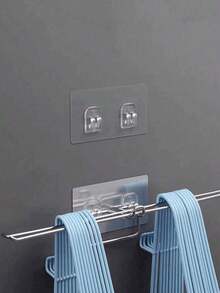 1/4/8/10个装淋浴挂钩替换装，带强力粘合剂，淋浴挂钩，浴室淋浴架篮，肥皂碟挂钩，无需钻孔 - 彩色 - 查看 6