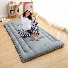 Colchón de suelo japonés plegable - Tatami portátil y ligero - Perfecto para dormitorio, camping, viajes, RV y apartamento - Ideal para niños y huéspedes, TWIN (99x203cm) USA - Gris claro TWIN (99*203cm) EE. UU. - Ver 5