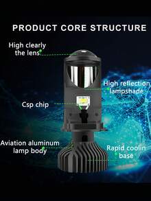 2个Y6D双光束投影式H4汽车大灯，左右通用，汽车LED大灯 - H4 - 查看 4