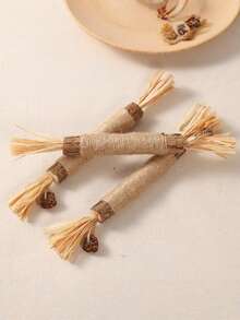 6根猫咪磨牙棒，幼猫自主玩耍解闷玩具，宠物牙齿护理磨牙棒，猫咪磨牙棒 - 彩色 - 查看 2