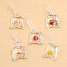 5pcs New Resin Goldfish Shaped Pendant, Random Design DIY Clothing Accessories - Multicolor - View 2