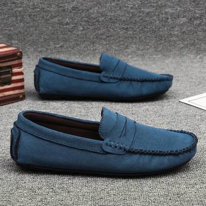 2026 New Men's Loafers, Slip-On Shoes, Flat Shoes, Handmade Moccasins, One-Foot Slouchy Korean Style British Casual Soft Bottom Shoes
