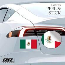 Mexico Mexican Flag Car Decal Window Bumper Sticker Country 3x5 Inch Vehicle Exterior Decoration For Automotive Accessories With Durable Waterproof Material And Vibrant Color Design For Patriotic Display In Daily Use And Special Events - -white- - View 3