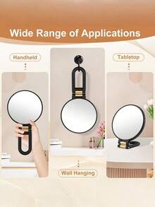 Kính lúp 50X, Gương cầm tay di động có tay cầm - Gương cầm tay hai mặt, độ phóng đại 5X/50X, tay cầm/chân đế điều chỉnh được, gương trang điểm nhỏ gọn có thể gập lại, giá cả phải chăng, thích hợp làm quà Giáng sinh, mỹ phẩm, dụng cụ trang điểm, quà tặng, đồ dùng du lịch, đồ rẻ tiền, vật dụng cần thiết khi đi du lịch. - Nhiều màu - Xem 8
