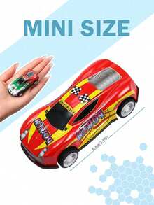 14pcs Alloy Racing Car Model Toy Set, Mini Metal Alloy Car Models, Spring Launching Metal Alloy Car Toys, Suitable For Children Boys Birthday Gift (Random) - Multicolor - View 3