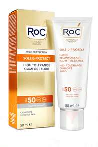 RoC Soleil Protect High Tolerance Comfort Fluid 50ml Sensitive Skin SPF50 - White - View 1