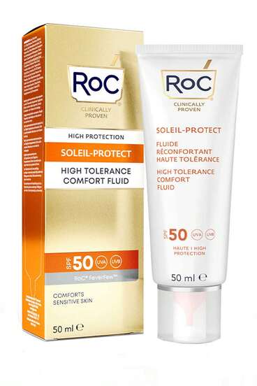  RoC Soleil Protect High Tolerance Comfort Fluid 50ml Sensitive Skin SPF50