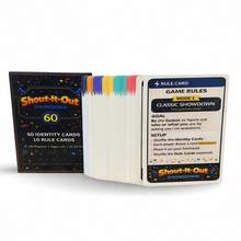 Shout-It-Out Showdown Party Card Game, " Who I Am" Identity Game, 60 Cards (50 Identity + 10 Rule), 2-10 Players, Ages 14+, 10-20 Min, Family Game Night & Holiday Gathering Gift - Black - View 6