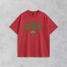 Men's Basic T-Shirt Brazil Hexa 100% Cotton Crew Neck Unisex - Đỏ - Xem 8