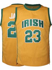 美国23号男士篮球衫，春季款，尺码S-3XL - 黃色 - 查看 1