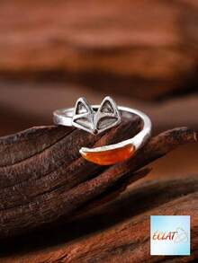 Vintage Bohemian Cute Fox Tail Design Finger Ring, Minimalist Animal Alloy Ring Gift For Women, Autumn RKPV - 古董銀器 - 查看 6