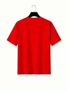 Women's Anti Social Graphic Print T Shirt Clubbing 100% Cotton Round Neck Tee  Loose Fit 1Pcs They Are Excellent Gifts For Friends And Family, Casual Style - Red - View 2