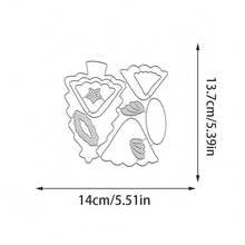 创意圣诞树模具，DIY剪贴簿相册和压花模板，贺卡制作工具，卡片纸切割工艺品，礼品卡制作模板模切。 - 銀色 - 查看 8